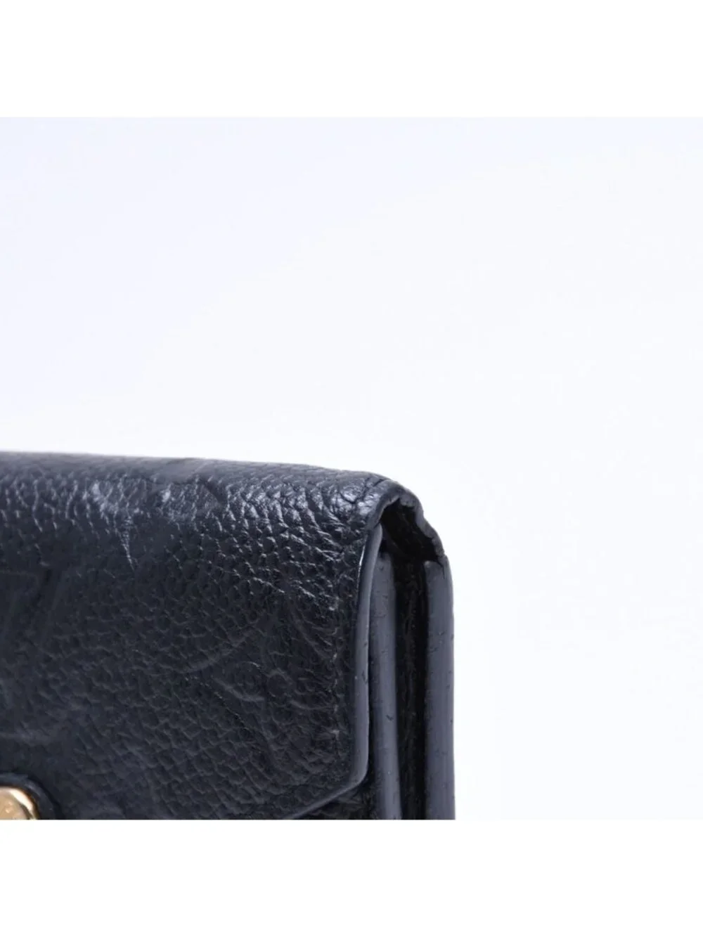 Louis Vuitton Trifold Wallet Portefeuille Zoe Black Gold